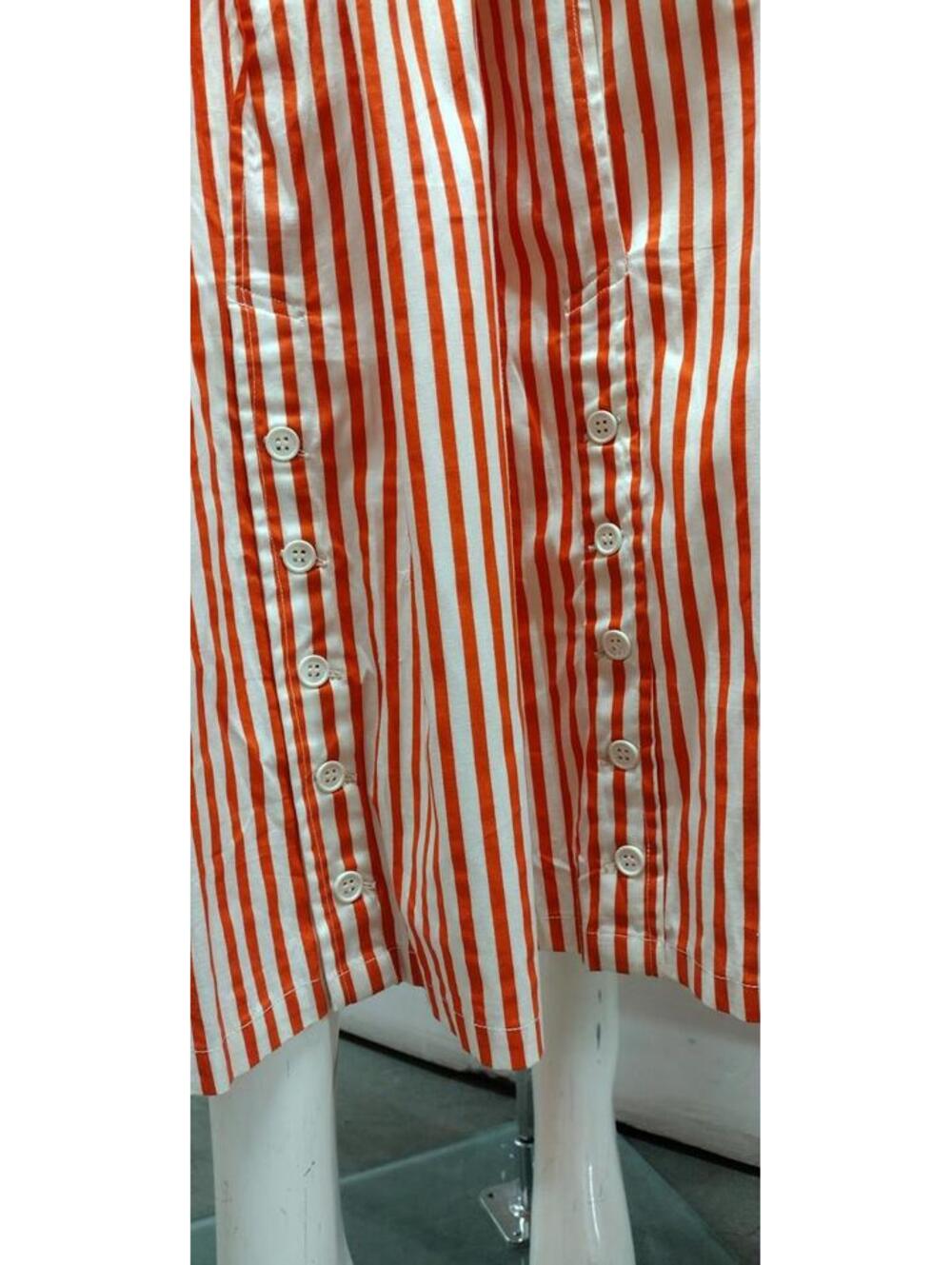 Vintage 80s does 1910s Edwardian Era Red Stripes Skirt S Cotton Hasting & Smith - Picture 12 of 17